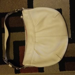 Vintage White Coach Shoulder Purse